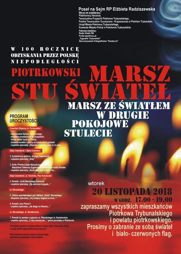 Dziś Piotrkowski Marsz Stu Świateł