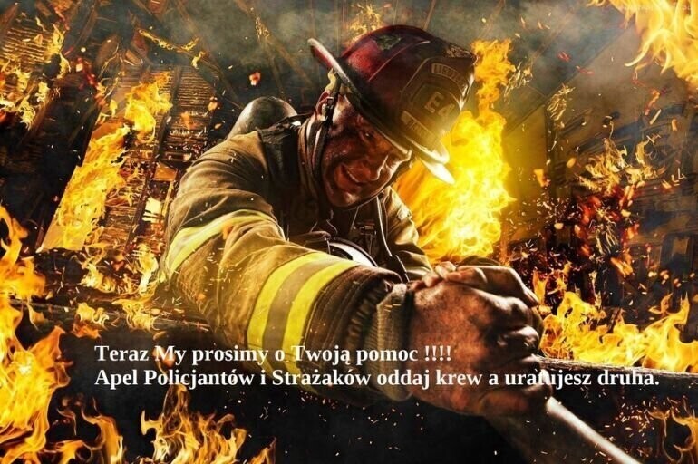 Pilnie potrzebna krew dla strażaka z gminy Czarnocin