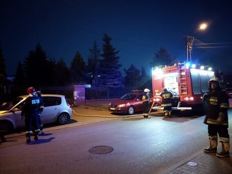 Pożar przy Twardosławickiej w Piotrkowie