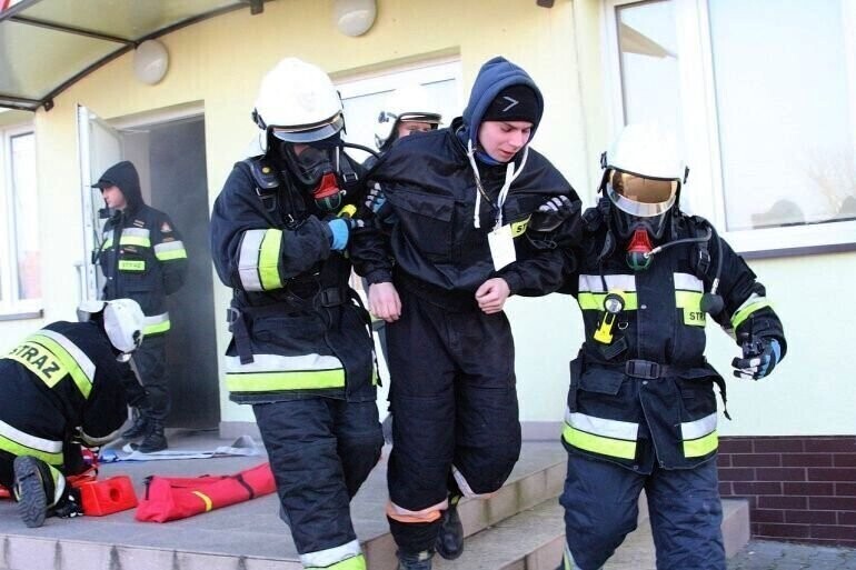 W budynku OSP Krzyżanów wybuchł pożar ćwiczenia strażaków