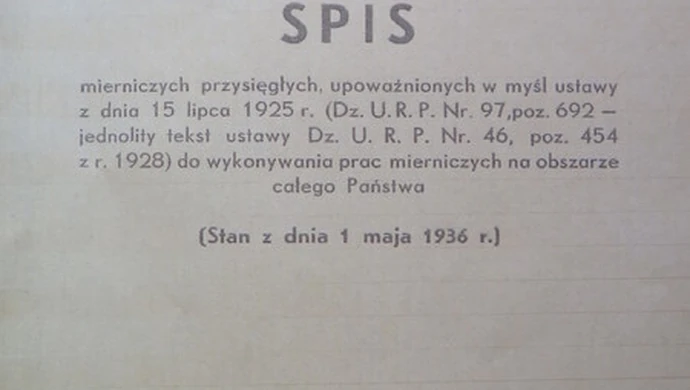 Poszukują bliskich przysięgłych mierniczych