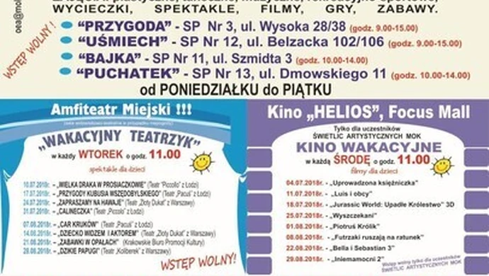 Już prawie wakacje! MOK zaprasza na warsztaty 