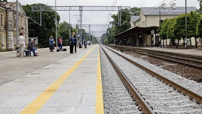 Parowóz na piotrkowskim dworcu 