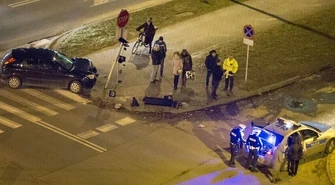 Kolizja na skrzyżowaniu przy galerii 