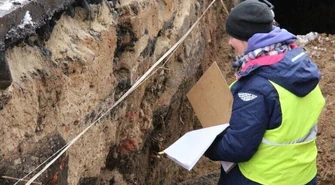 Archeologiczne odkrycie podczas prac przy kanalizacji