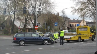 Wymusiła pierwszeństwo i doprowadziła do stłuczki