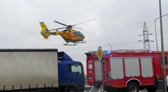 Wypadek w Srocku. Droga była zablokowana