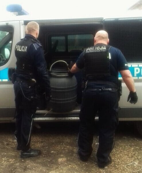 Zlikwidowali bimbrownię na terenie gminy Rozprza