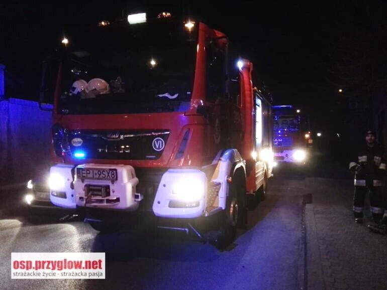 Pożar przy Targowej w Sulejowie