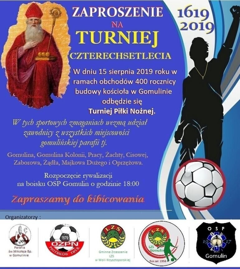 Turniej w nogę na 400-lecie budowy kościoła w Gomulinie