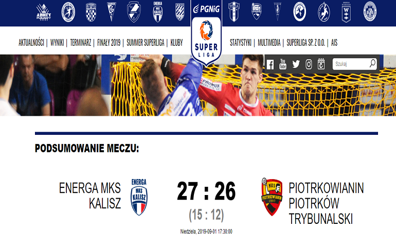 Piotrkowianin minimalnie przegrał pierwszy mecz