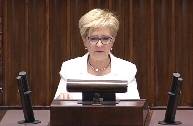 Elżbieta Radziszewska po raz ostatni na sejmowej mównicy