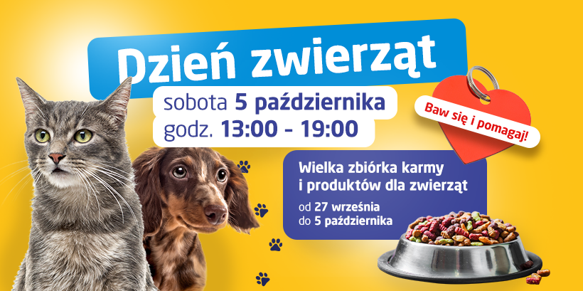 Dzień Zwierząt w Focus Mall Piotrków Trybunalski. Galeria zaprasza klientów wraz z pupilami