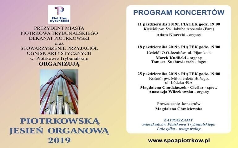 Rusza Piotrkowska Jesień Organowa 2019