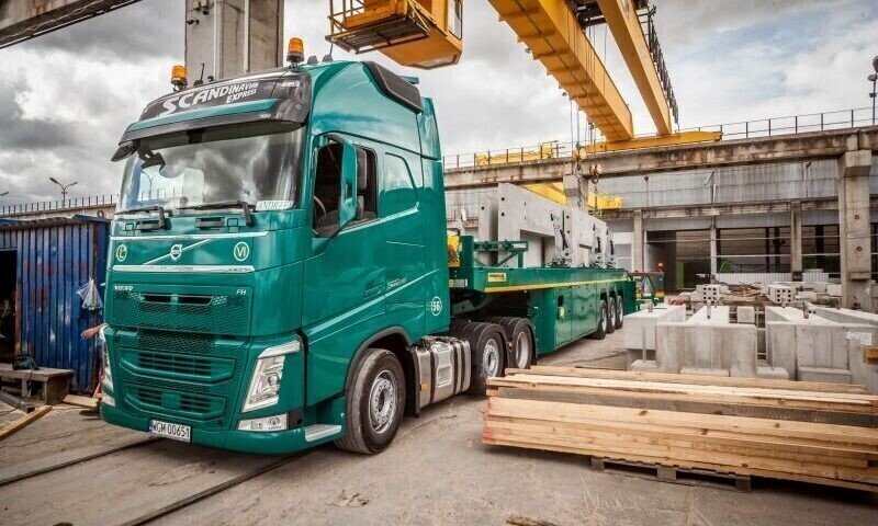 Transport materiałów budowlanych na Skandynawię