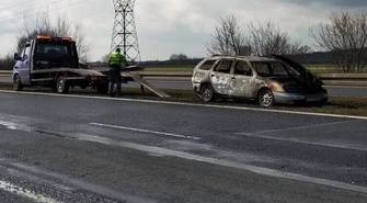 Na „gierkówce” spalił się samochód 