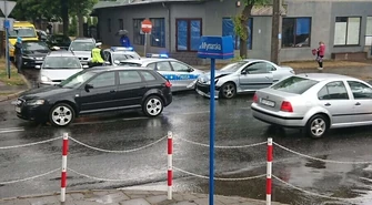 Kolizja na skrzyżowaniu ul. Młynarska/Słowackiego