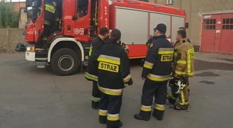 Pożar drewnianego garażu w Ujeździe