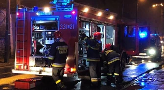 Pożar na ul. Narutowicza w Piotrkowie