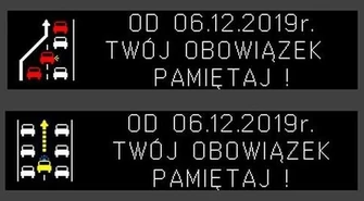 Od 6 grudnia &#8222;korytarz życia" i jazda &#8222;na suwak&#8221; obowiązkowe. Będą komunikaty przy drogach