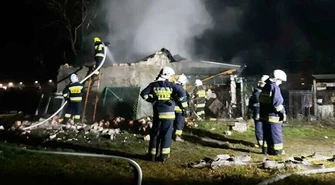 Pożar w Uszczynie. Palił się budynek gospodarczy