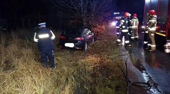 W Kole samochód uderzył w drzewo