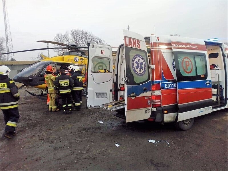 Potrącił brata wózkiem widłowym