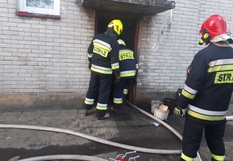 Pożar kotłowni w Uszczynie