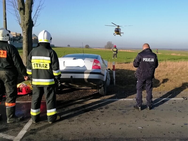 Zespół LPR interweniował po wypadku na DK nr 42