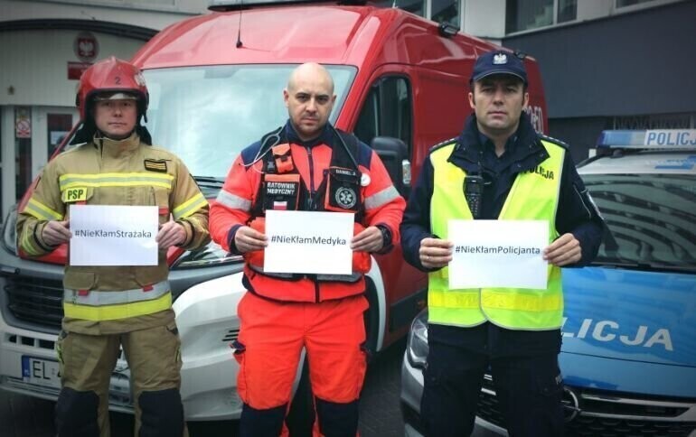 Nie okłamuj strażaka policjanta ratownika