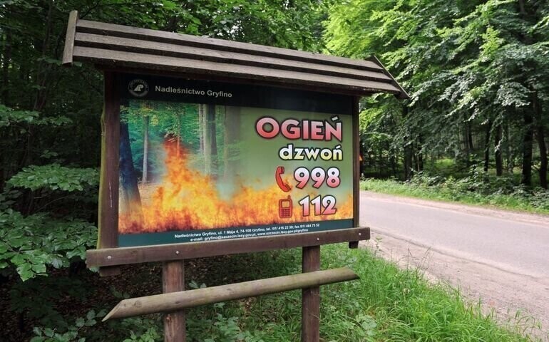 Wysokie zagrożenie pożarowe w lasach regionu