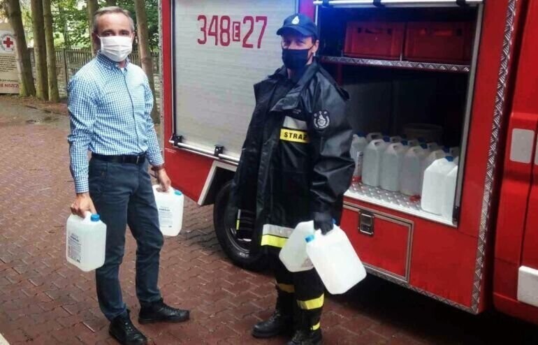 Rozwozili środki dezynfekcyjne do żłobków i przedszkoli