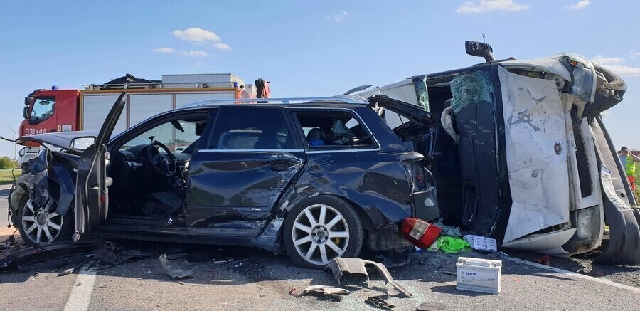 Karambol koło Srocka. Droga zablokowana