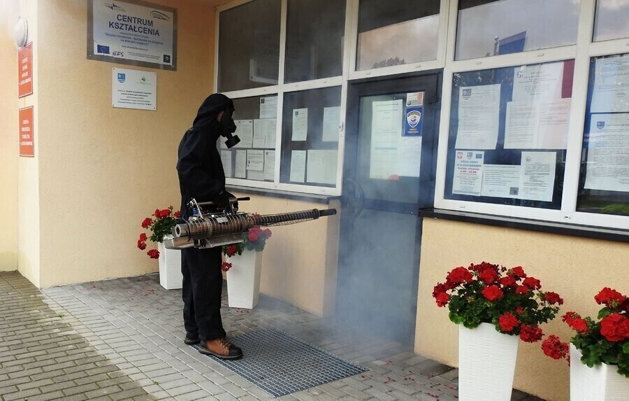 Gmina Aleksandrów Dezynfekcja w Urzędzie Gminy