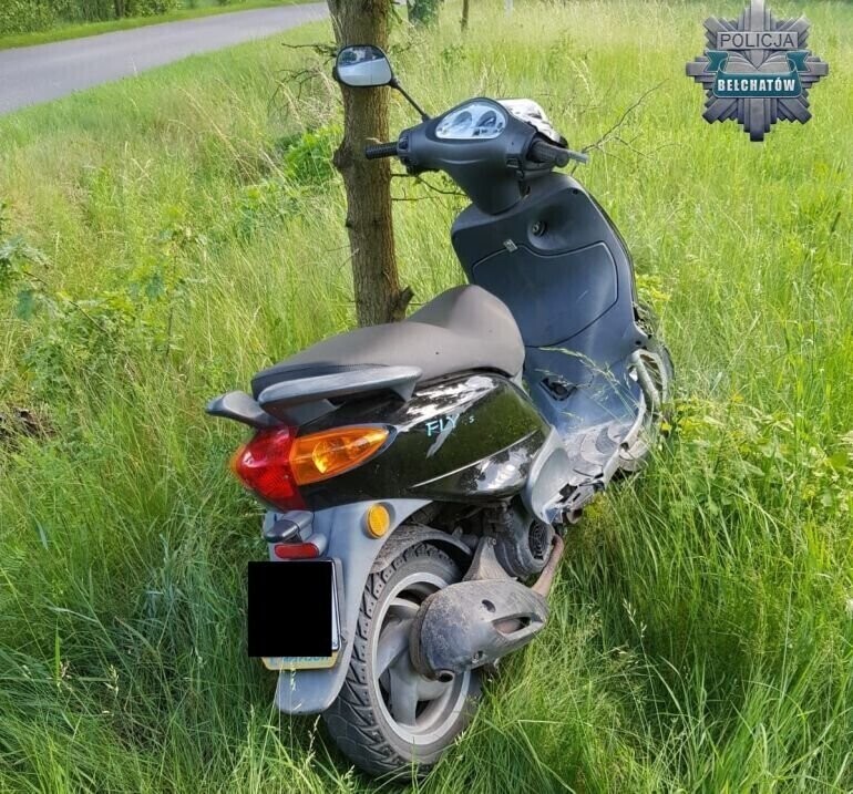 Pijany motocyklista spowodował kolizję drogową