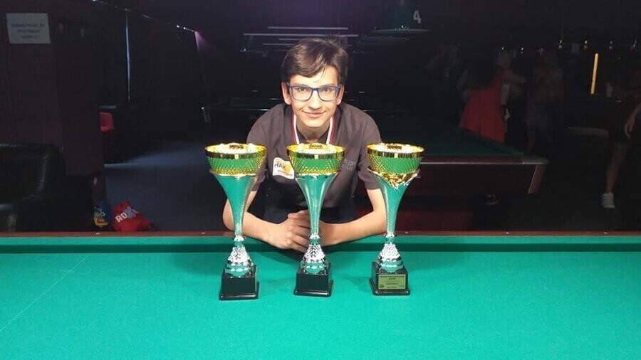 Zawodnik UKS Rękoraj najlepszym juniorem starszym w bilard w Polsce