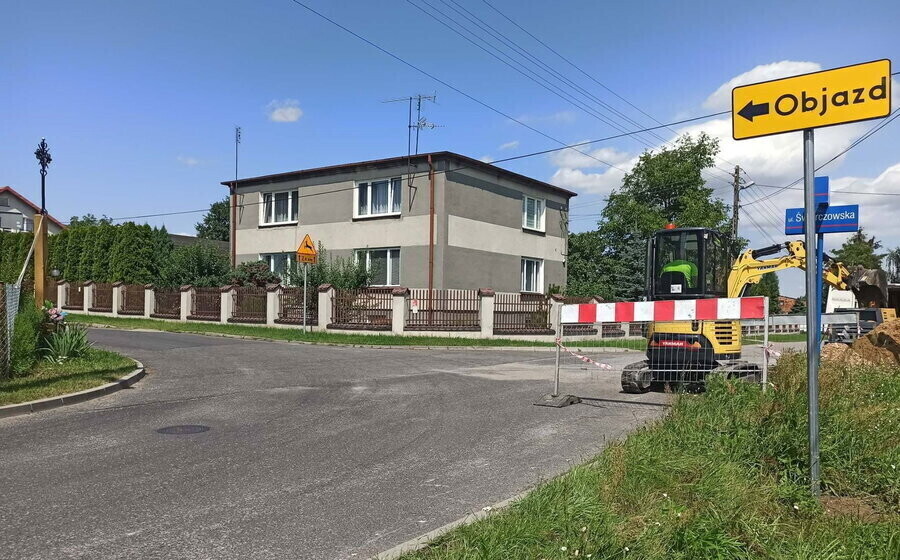 Zalesicka zamknięta a na objeździe trwają prace