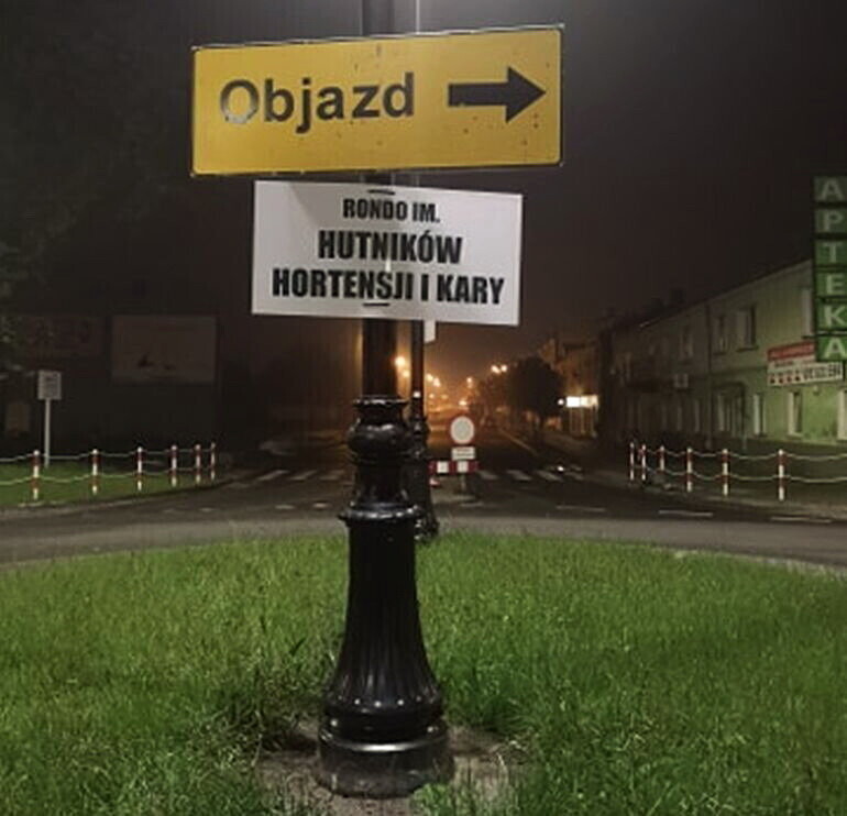 Chcą Ronda Hutników Hortensji i Kary w Piotrkowie