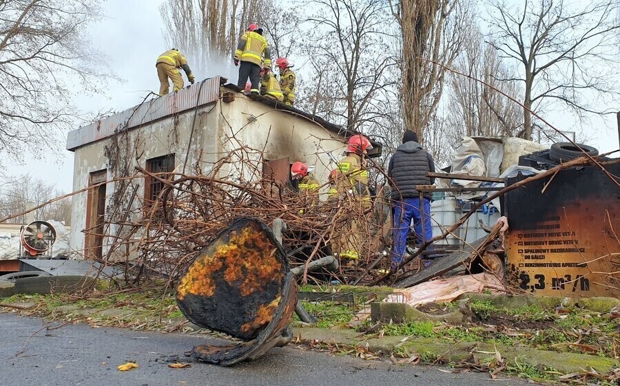 Pożar budynku przy ul. Roosevelta galeria