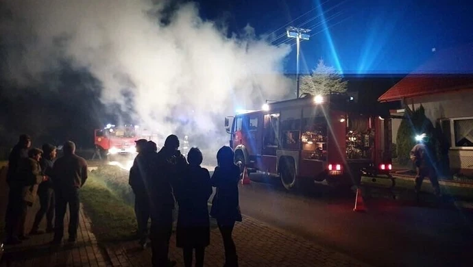 Pożar domu w Czarnocinie