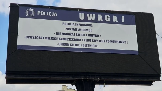 Policjanci apelują za pomocą banerów