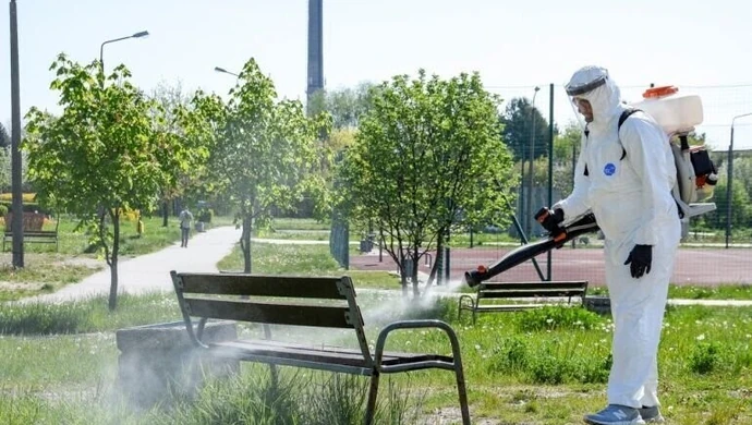 W Bełchatowie ponownie dezynfekują miejsca publiczne