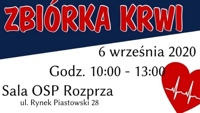Strażacy i policjanci z Rozprzy będą zbierać krew dla 11-letniej dziewczynki