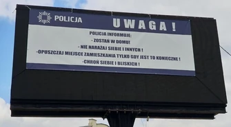 Policjanci apelują za pomocą banerów
