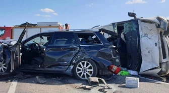 Karambol koło Srocka. Droga zablokowana