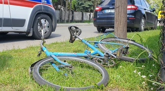 Potrącenie rowerzystki przy Migdałowej