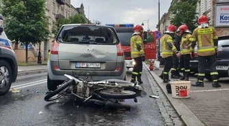 15-letni motorowerzysta spowodował wypadek