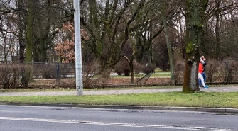 Mercedesem wjechał w ogrodzenie parku