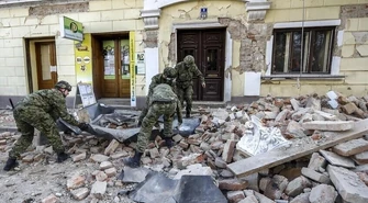 Partnerskie miasto Piotrkowa niemal doszczętnie zniszczone