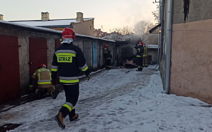Pożar przy ul. Zamurowej